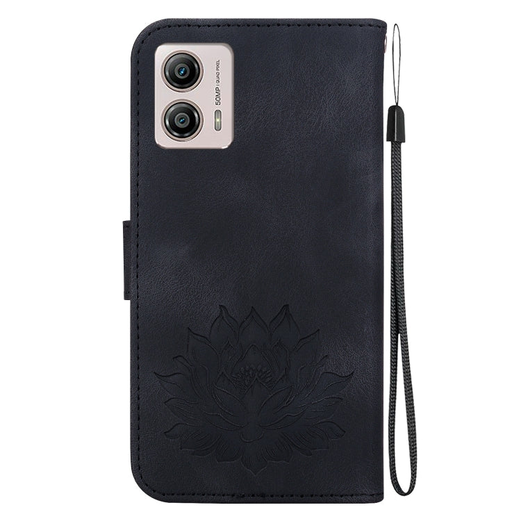 For Motorola Moto G13 / G23 / G53 Lotus Embossed Leather Phone Case