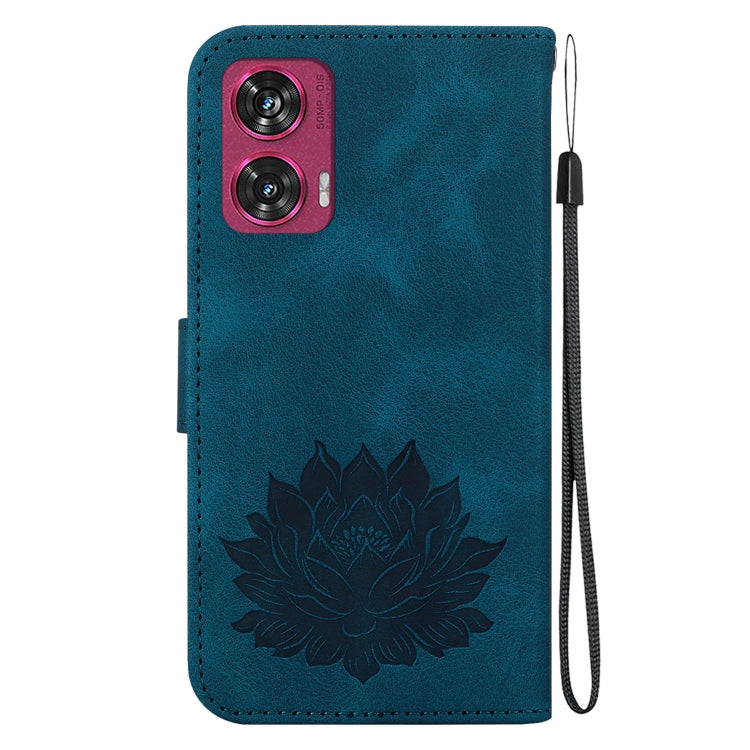 For Motorola Edge 50 Fusion Lotus Embossed Leather Phone Case
