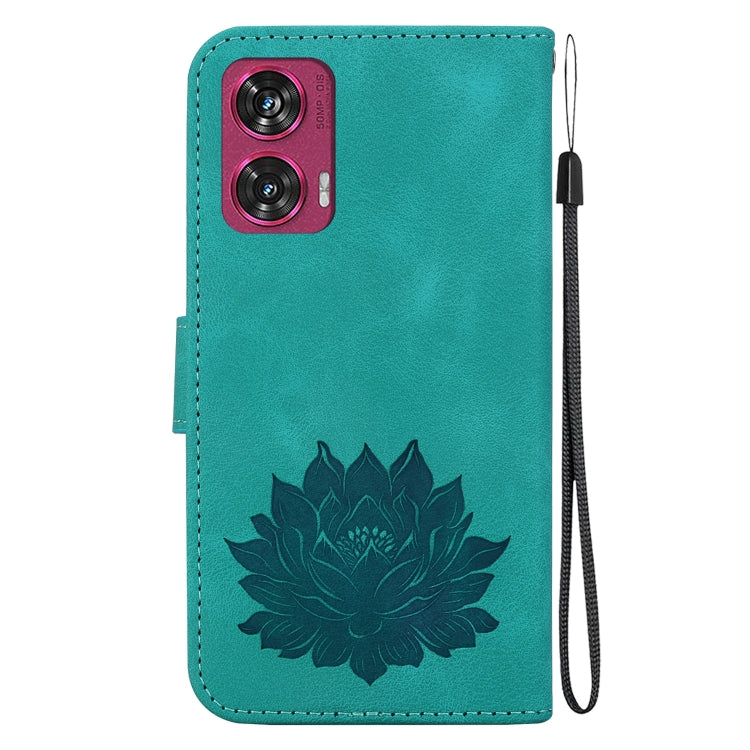 For Motorola Edge 50 Fusion Lotus Embossed Leather Phone Case