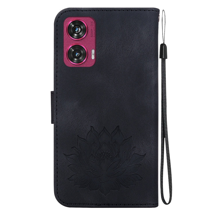 For Motorola Edge 50 Fusion Lotus Embossed Leather Phone Case