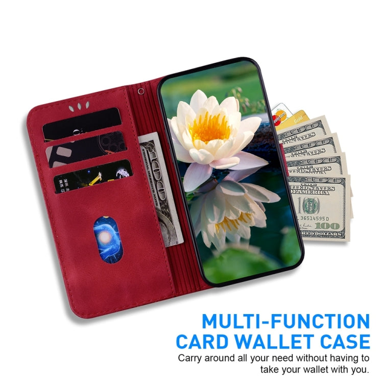 For Motorola Edge 2024 Lotus Embossed Leather Phone Case
