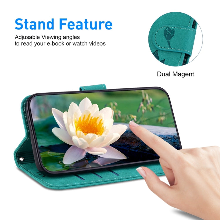 For Motorola Moto G85 Lotus Embossed Leather Phone Case