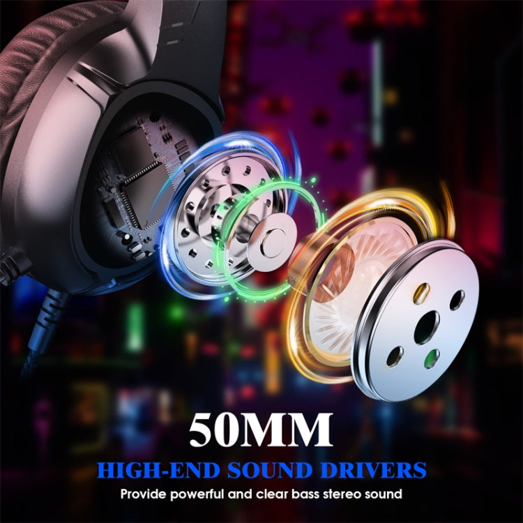 SoulBytes S20 RGB Light Gaming Headset with Mic - Black