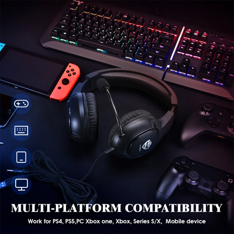 SoulBytes S20 RGB Light Gaming Headset with Mic - Black