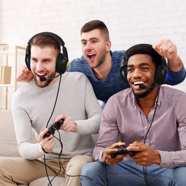SoulBytes S20 RGB Light Gaming Headset with Mic - Black