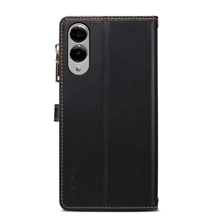 For Samsung Galaxy S25 Edge 5G ESEBLE Star Series Lanyard Zipper Wallet RFID Leather Case