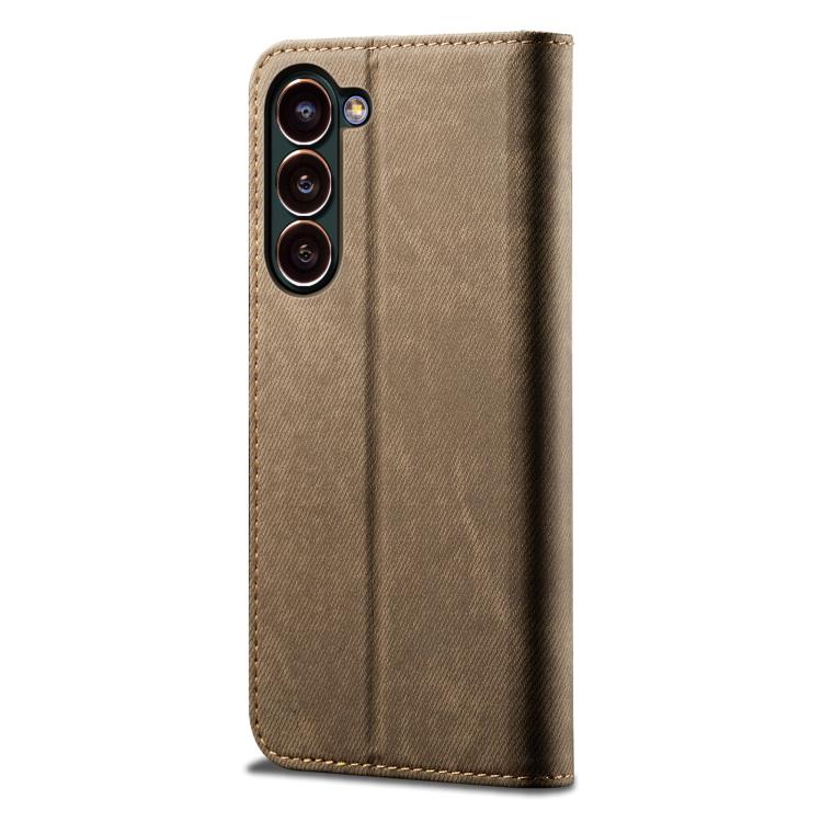 For Samsung Galaxy S26+ 5G Denim Texture Casual Style Horizontal Flip Leather Case