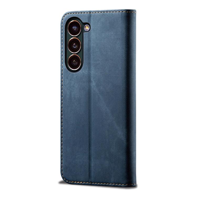 For Samsung Galaxy S26+ 5G Denim Texture Casual Style Horizontal Flip Leather Case