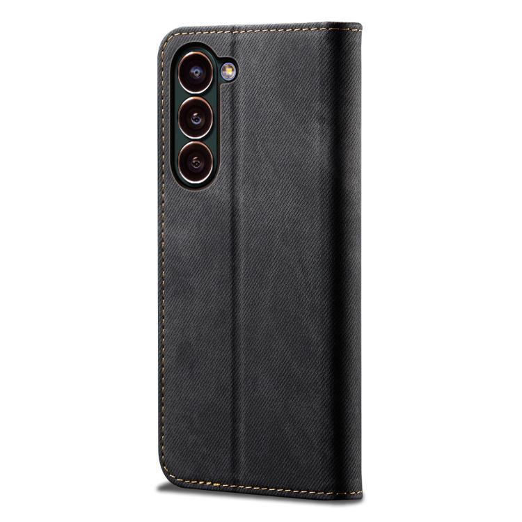 For Samsung Galaxy S26+ 5G Denim Texture Casual Style Horizontal Flip Leather Case