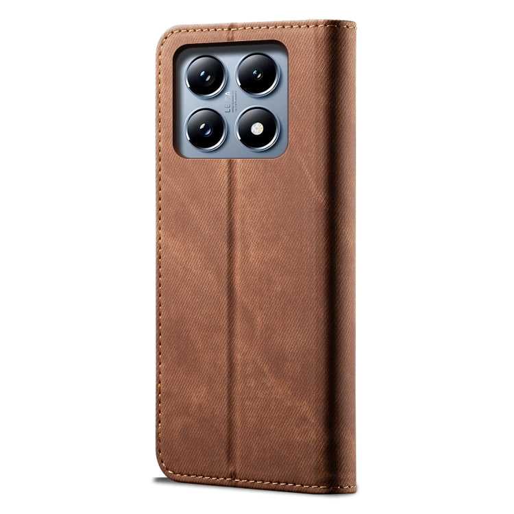 For Xiaomi 14T Pro Denim Texture Casual Style Horizontal Flip Leather Case