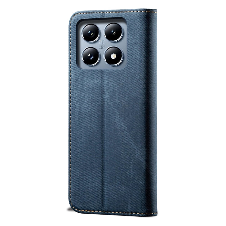 For Xiaomi 14T Pro Denim Texture Casual Style Horizontal Flip Leather Case