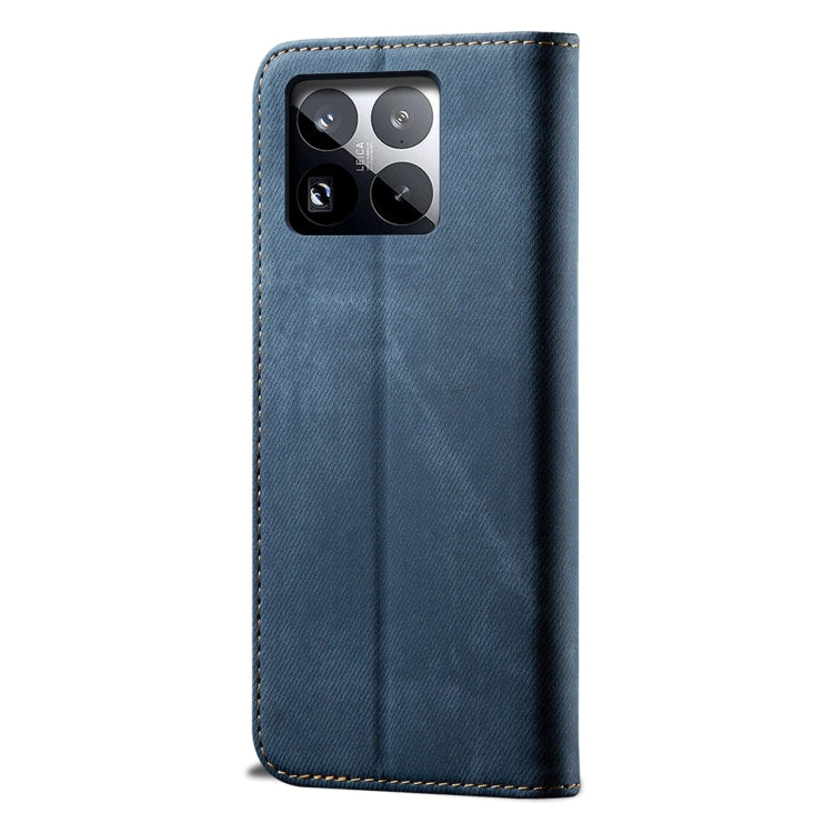 For Xiaomi 15 Denim Texture Casual Style Horizontal Flip Leather Case