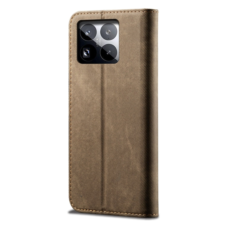For Xiaomi 15 Pro Denim Texture Casual Style Horizontal Flip Leather Case