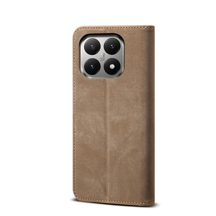 For Xiaomi 15T 5G Denim Texture Casual Style Horizontal Flip Leather Case
