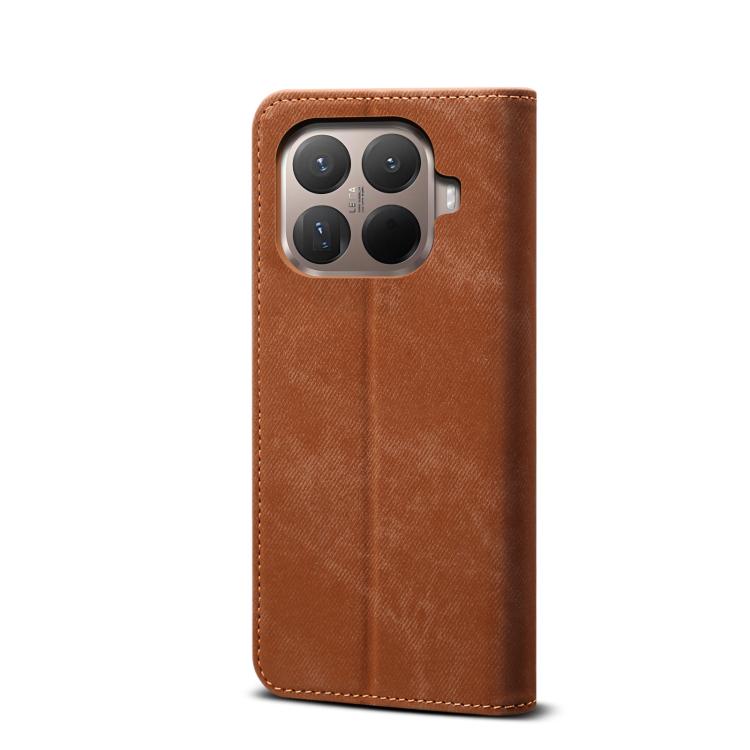 For Xiaomi 15T Pro 5G Denim Texture Casual Style Horizontal Flip Leather Case