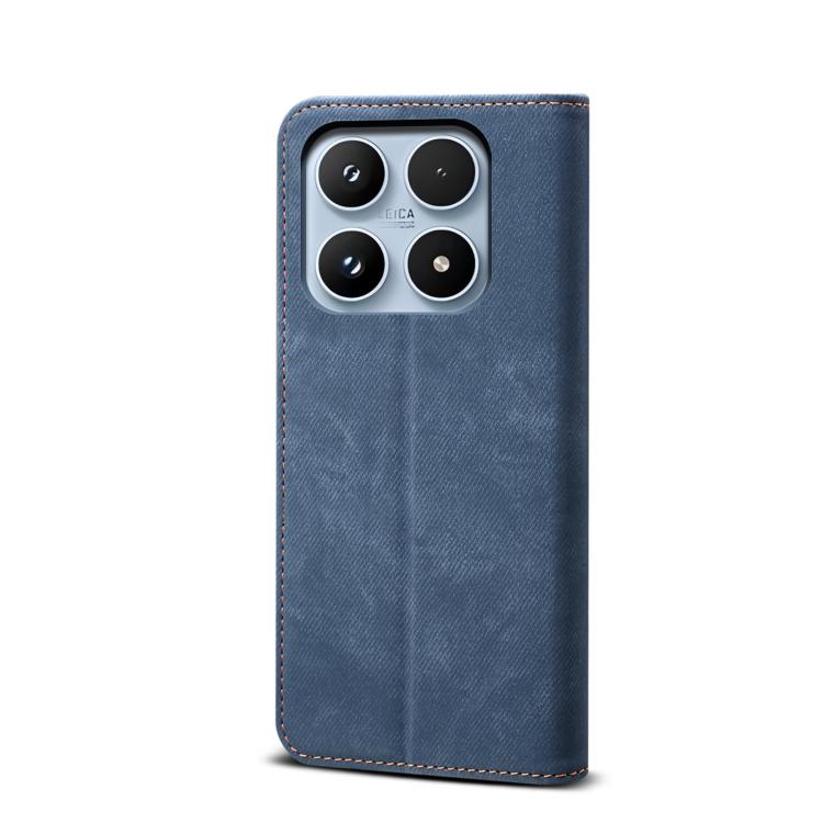 For Xiaomi 17 Denim Texture Casual Style Horizontal Flip Leather Case