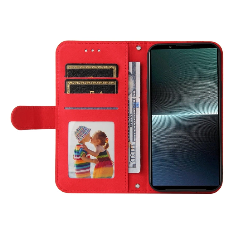 For Sony Xperia 1 V Skin Feel Life Tree Metal Button Leather Phone Case
