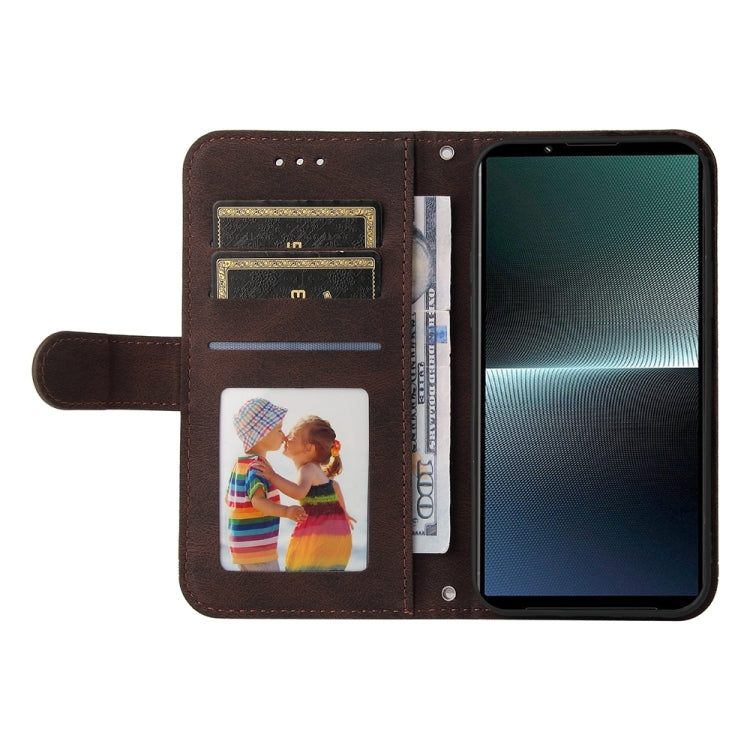 For Sony Xperia 1 V Skin Feel Life Tree Metal Button Leather Phone Case