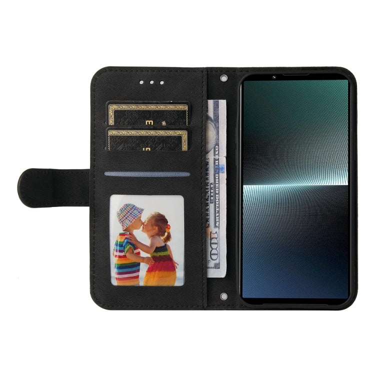 For Sony Xperia 1 V Skin Feel Life Tree Metal Button Leather Phone Case