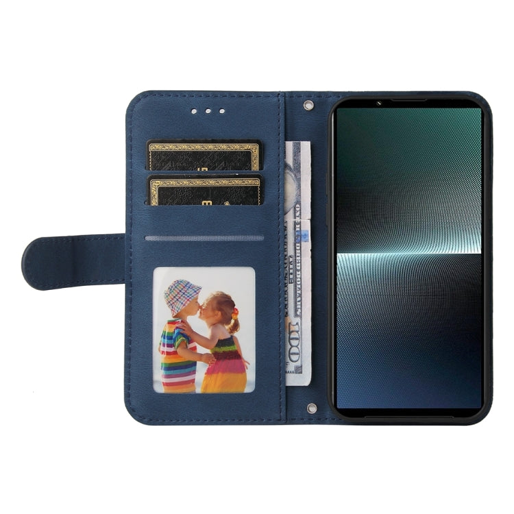 For Sony Xperia 1 V Skin Feel Life Tree Metal Button Leather Phone Case