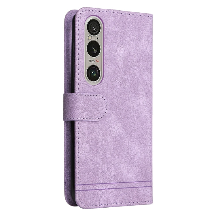 For Sony Xperia 1 VI Skin Feel Life Tree Metal Button Leather Phone Case