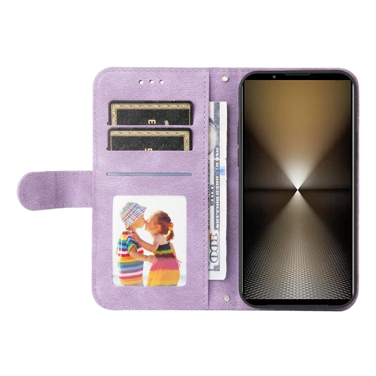 For Sony Xperia 1 VI Skin Feel Life Tree Metal Button Leather Phone Case