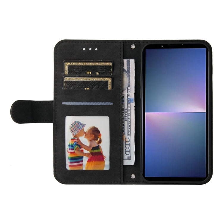 For Sony Xperia 5 V Skin Feel Life Tree Metal Button Leather Phone Case