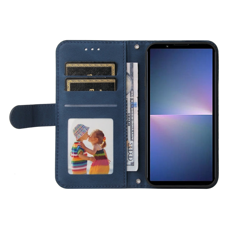 For Sony Xperia 5 V Skin Feel Life Tree Metal Button Leather Phone Case