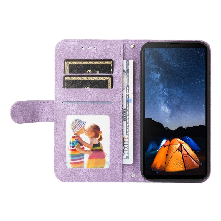 For Sony Xperia 10 V Skin Feel Life Tree Metal Button Leather Phone Case