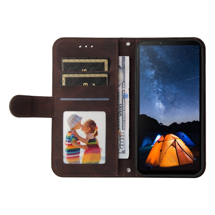 For Sony Xperia 10 V Skin Feel Life Tree Metal Button Leather Phone Case