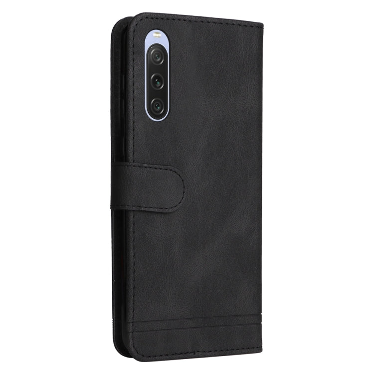 For Sony Xperia 10 V Skin Feel Life Tree Metal Button Leather Phone Case