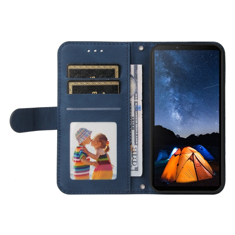 For Sony Xperia 10 V Skin Feel Life Tree Metal Button Leather Phone Case
