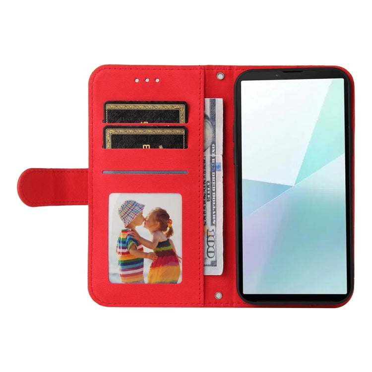 For Sony Xperia 10 VI Skin Feel Life Tree Metal Button Leather Phone Case