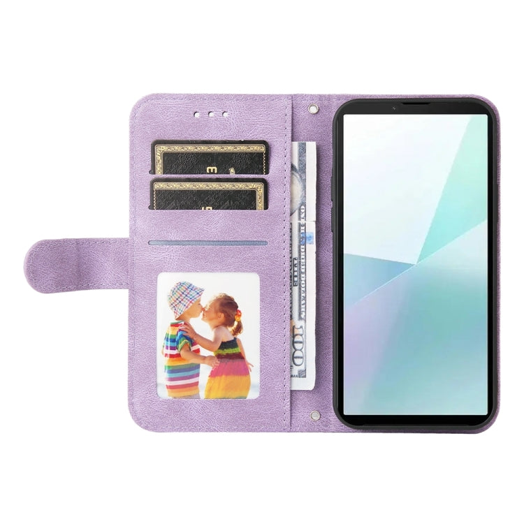 For Sony Xperia 10 VI Skin Feel Life Tree Metal Button Leather Phone Case