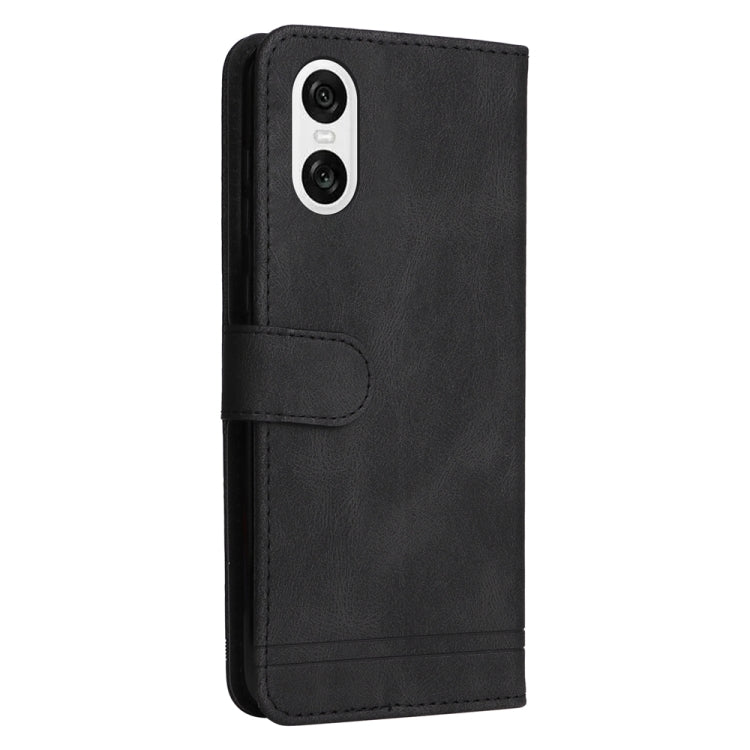 For Sony Xperia 10 VI Skin Feel Life Tree Metal Button Leather Phone Case