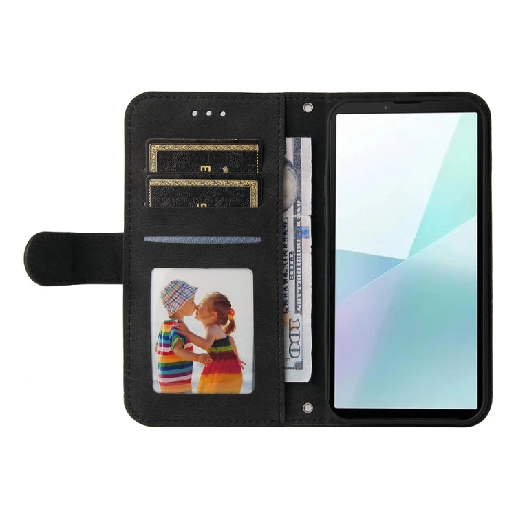 For Sony Xperia 10 VI Skin Feel Life Tree Metal Button Leather Phone Case