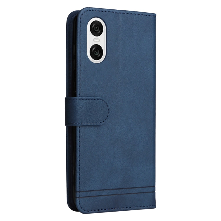 For Sony Xperia 10 VI Skin Feel Life Tree Metal Button Leather Phone Case