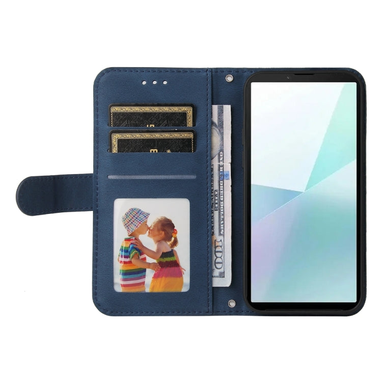 For Sony Xperia 10 VI Skin Feel Life Tree Metal Button Leather Phone Case