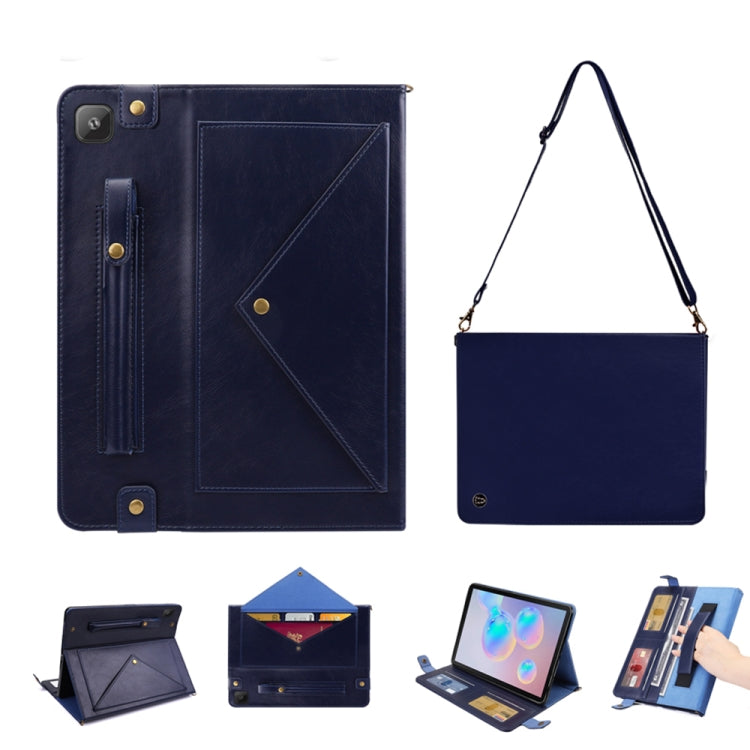 For Samsung Galaxy Tab A7 SM-T505 (2020) Envelope Horizontal Flip PU Leather Case with Card Slots & Pen Slots & Holder & Wallet & Photo Frame & Shoulder Strap