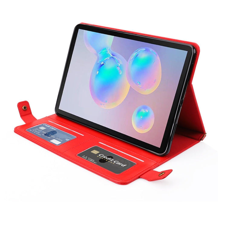 For Samsung Galaxy Tab A7 SM-T505 (2020) Envelope Horizontal Flip PU Leather Case with Card Slots & Pen Slots & Holder & Wallet & Photo Frame & Shoulder Strap