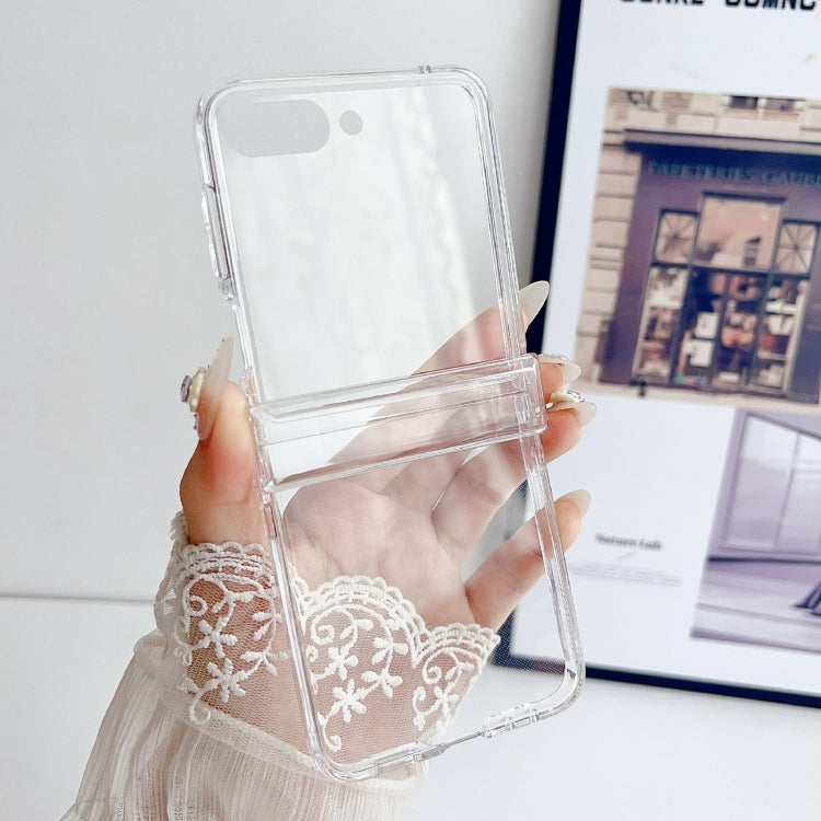 For Samsung Galaxy Z Flip6 / Flip7 FE Three Parts Integrated PC Phone Case - Transparent