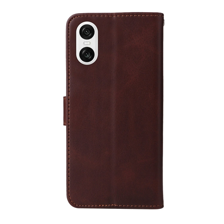For Sony Xperia 10 VI Classic Calf Texture Flip Leather Phone Case