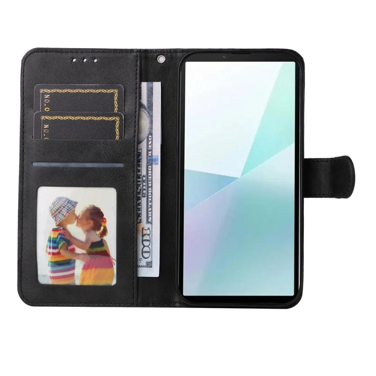 For Sony Xperia 10 VI Classic Calf Texture Flip Leather Phone Case