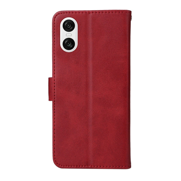 For Sony Xperia 10 VI Classic Calf Texture Flip Leather Phone Case