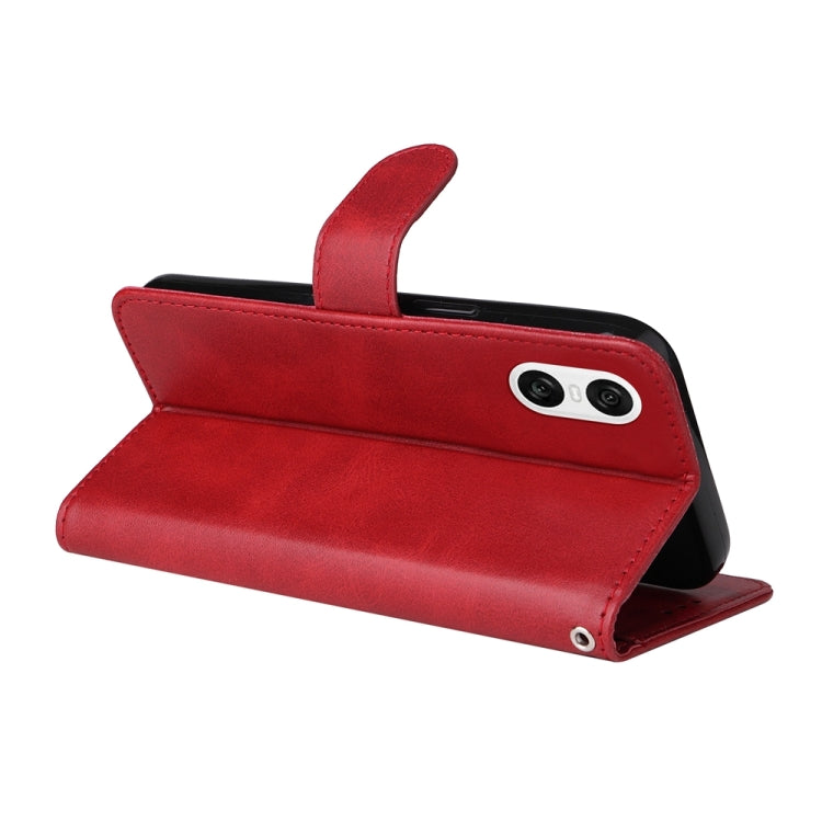 For Sony Xperia 10 VI Classic Calf Texture Flip Leather Phone Case