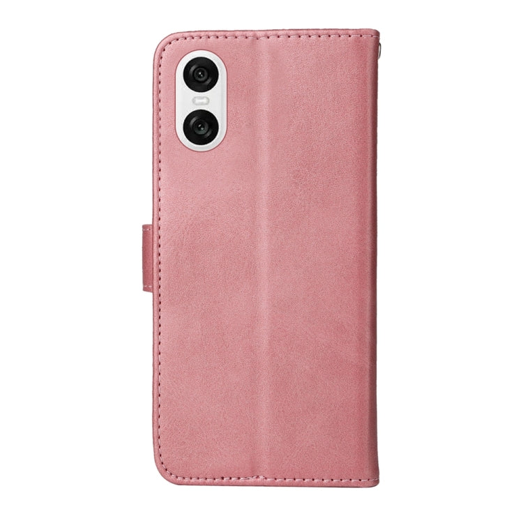 For Sony Xperia 10 VI Classic Calf Texture Flip Leather Phone Case