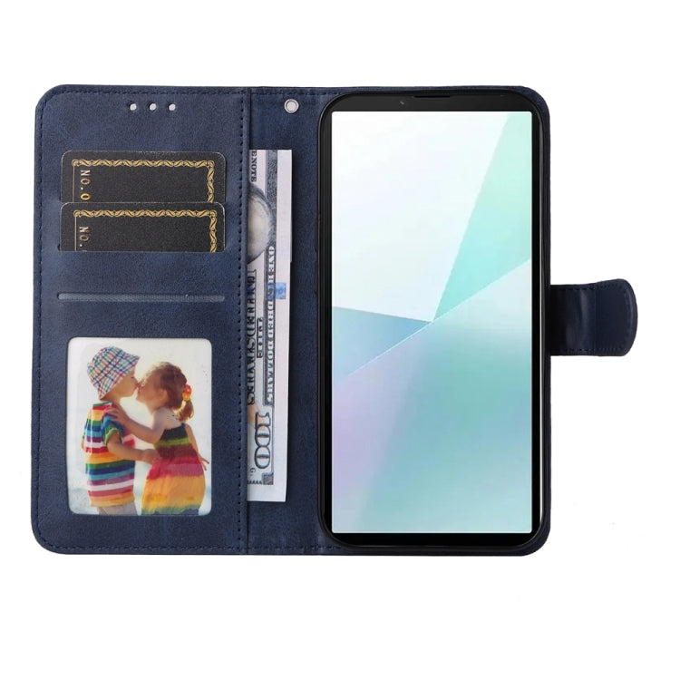 For Sony Xperia 10 VI Classic Calf Texture Flip Leather Phone Case