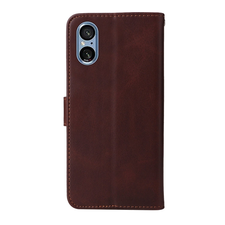 For Sony Xperia 5 V Classic Calf Texture Flip Leather Phone Case