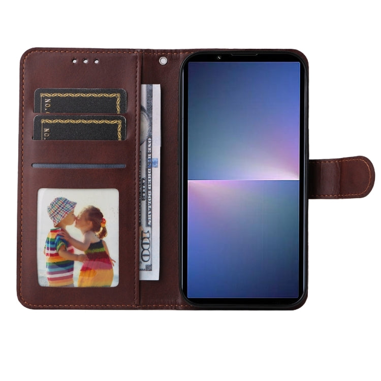 For Sony Xperia 5 V Classic Calf Texture Flip Leather Phone Case