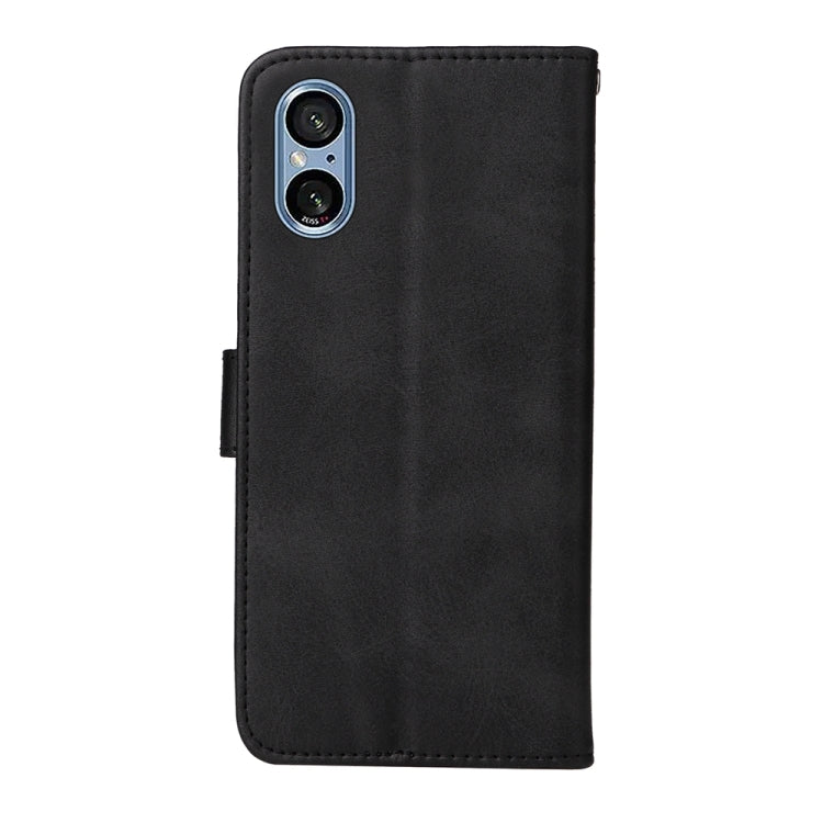 For Sony Xperia 5 V Classic Calf Texture Flip Leather Phone Case